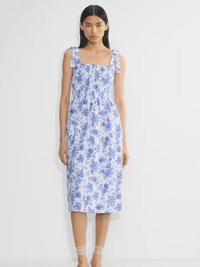 Aritzia Wilfred Golden Hour Linen Dress